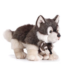 Nat and Jules Mommy Wolf and Pup Wintry Gray Childrens Plush Stuffed Animal Toy Set of 2
