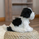 DEMDACO Sitting Small Havanese Dog Black and White Childrens Plush Stuffed Animal