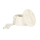 DEMDACO Rosary Classic White 3 x 2 Glossy Porcelain Decorative Trinket Box Set