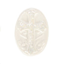 DEMDACO Rosary Classic White 3 x 2 Glossy Porcelain Decorative Trinket Box Set