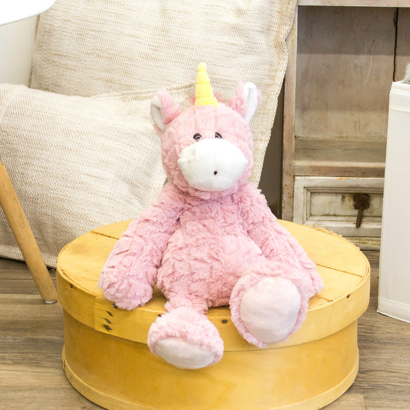 DEMDACO Magellica Mellow Fellows Unicorn Pale Pink Childrens Plush Stuffed Animal Toy
