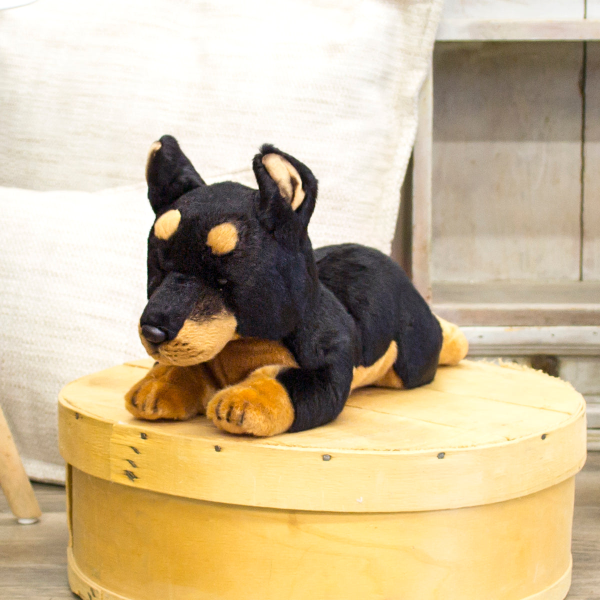 Nat and Jules Alert Large Doberman Pinscher Dog Childrens Plush Stuffe