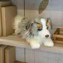 Nat and Jules Laying Large Australian Shepherd Dog Childrens Plush Stuffed Animal Toy