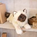 Nat and Jules Lounging Large Siamese Cat Childrens Plush Stuffed Animal Toy