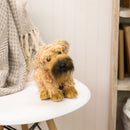Nat and Jules Sitting Small Wheaten Terrier Dog Carmel Brown Childrens Plush Stuffed Animal Toy