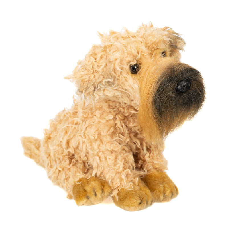 Nat and Jules Sitting Small Wheaten Terrier Dog Carmel Brown Childrens Plush Stuffed Animal Toy