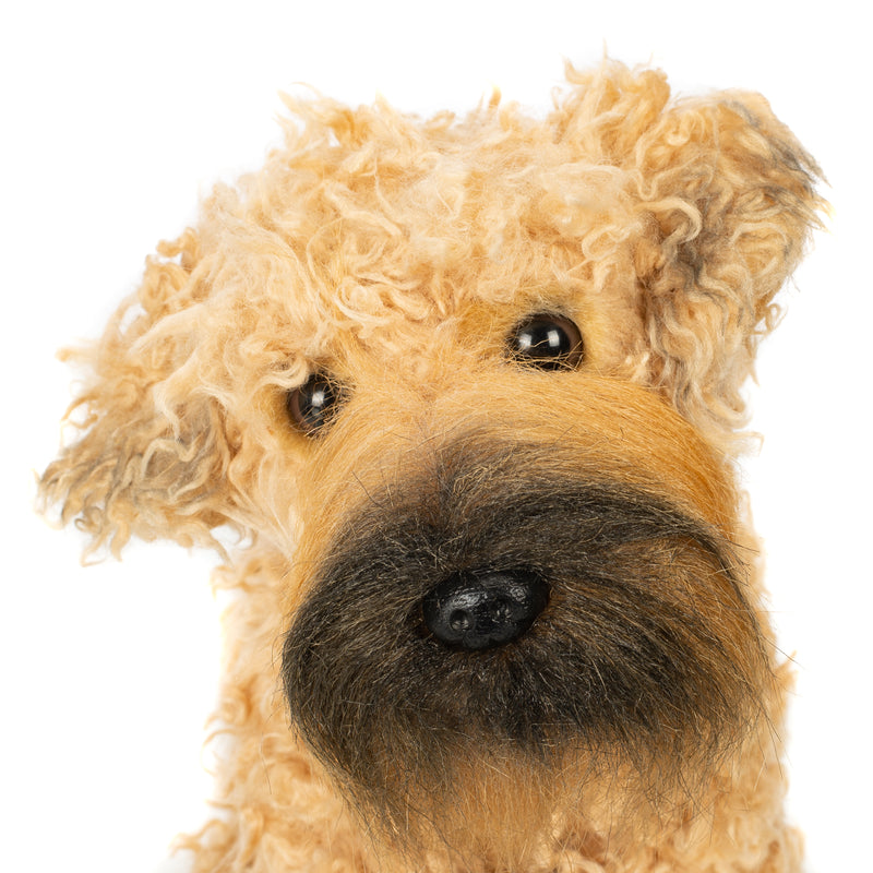 Nat and Jules Sitting Small Wheaten Terrier Dog Carmel Brown Childrens Plush Stuffed Animal Toy