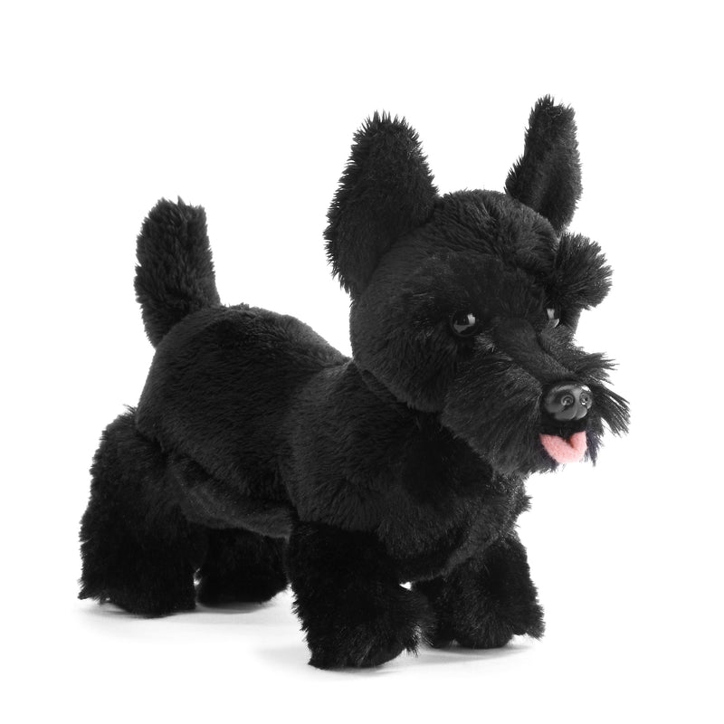 Nat and Jules Standing Small Scottish Terrier Dog Midnight Black Childrens Plush Stuffed Animal Toy