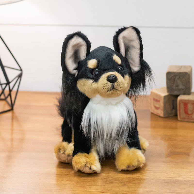 DEMDACO Long-Haired Chihuahua Childrens Plush Stuffed Animal Toy