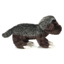 DEMDACO White Back Honey Badger Childrens Plush Beanbag Stuffed Animal Toy