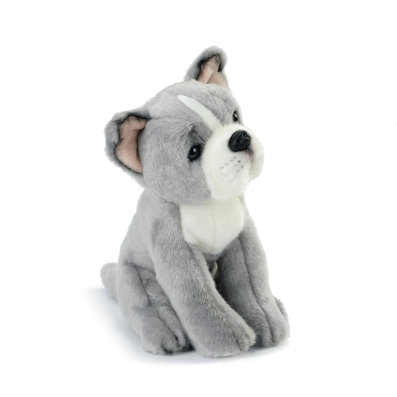 DEMDACO Pittie Mix Rescue Breed Dog Grey 10 inch Plush Fabric Stuffed Figure Toy