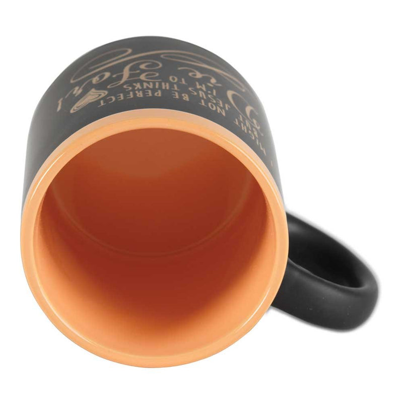 Dicksons Jesus Thinks Im to Die for Black with Tangerine 11 Ounce Ceramic Coffee Mug