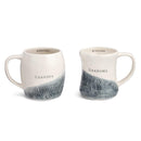 Grandma and Grandpa Hug Glossy Cream 12 ounce Stoneware Ceramic Mugs Set of 2
