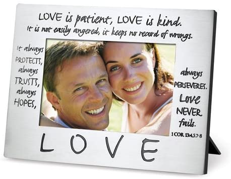 Lighthouse Christian Products Friends Encourage One Another Brushed Grey 6.75 x 8.75 Metal Photo Frame