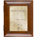 Top down view of Until We Meet Again Woodgrain Remembrance Keepsake Box