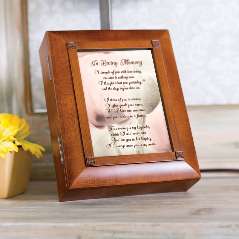 Thought of You With Love Woodgrain Remembrance Keepsake Box