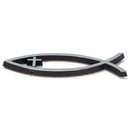 Harbor House Small Silver Christian Cross Fish Auto Emblem