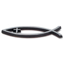 Harbor House Small Silver Christian Cross Fish Auto Emblem