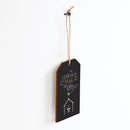 P. Graham Dunn Unto Us A Child is Born Nativity Black 3.5 x 2 MDF Wood Holiday Hanging Ornament