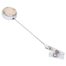 Mary Square"Be Happy Be Bright Be You" 3" x 1" Acrylic Badge Reel with Alligator Clip