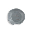 DEMDACO Home Is Where Memories Are Made Slate Grey 4.5 x 4 Glossy Ceramic Stoneware Wobbly Round Spoon Rest