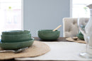 Elanze Designs Bistro Glossy Ceramic 8.5 inch Pasta Bowls Set of 2, Sage Green