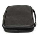 Black Zipper Pocket Leather Distressed Bible Cover Case with Handle, X-Large