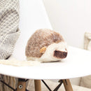 DEMDACO Huddled Small Hedgehog Wispy Chestnut Childrens Plush Stuffed Animal