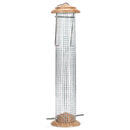 Hanging 15 inch Natural Woodgrain Finish Heavy Duty Mesh Metal 1 Lb. Nut Bird Feeder
