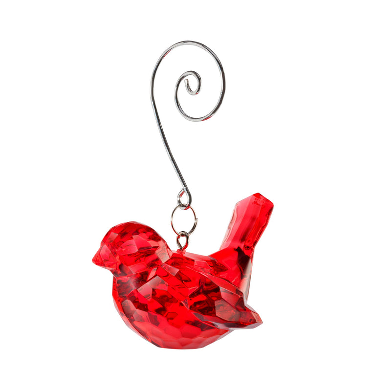 DEMDACO Seasons Red Faux Crystal Bird Ornament