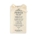 DEMDACO Pocket Prayer Teddy Bear Soft Grey 11 inch Plush Fabric Stuffed Animal Toy