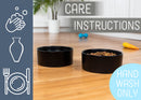 Nat & Jules Nibbles and Dribbles Black 7 inch Stoneware Large Pet Bowls Set of 2