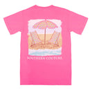 Southern Couture Unwind Beach Chair Neon Pink Cotton Fabric Comfort Fashion T-Shirt
