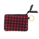 Buffalo Plaid Check Midnight Black and Red 5 x 4 Polyester Fabric ID Wallet