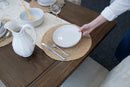 Elanze Designs Bistro Glossy Ceramic 8.5 inch Dinner Bowls Set of 4, White