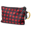 Buffalo Plaid Check Midnight Black and Red 5 x 4 Polyester Fabric ID Wallet