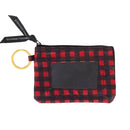 Buffalo Plaid Check Midnight Black and Red 5 x 4 Polyester Fabric ID Wallet
