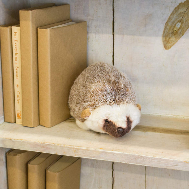 DEMDACO Huddled Small Hedgehog Wispy Chestnut Childrens Plush Stuffed Animal
