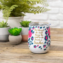 Mary Square 12oz Stainless Drink Travel Tumbler. With double walled, BPA hard plastic locking closure lid, Vacuum Insulated Stainless Steel Technology, this tumbler is amazing! (Become A Teacher)