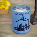 Elanze Designs Christmas Nativity Scene Black Silhouette Stoneware Electric Large Jar Candle Warmer