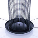 12 inch Matte Black Heavy Duty Mesh Metal 3 Lb. Secure Cap Cover Nut Bird Feeder