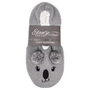 Koala Grey Womens Animal Cozy Plush Lined Non Slip Fuzzy Slipper - Medium