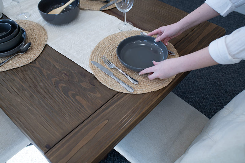 Elanze Designs Bistro Ceramic 8.5 inch Dinner Bowls Set of 4, Charcoal Grey