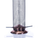 15 inch Copper Finish Weather Resistant 1 Lb. Metal Mesh Outdoor Hanging Nut Bird Feeder