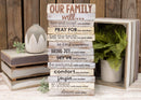 Lighthouse Christian Products Our Family Will Love One Another Rustic Stacked Pallet 8.5 x 16.5 Wood Wall Plaque