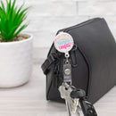 Mary Square"Sprinkle Kindness Like Confetti" 3" x 1" Acrylic Badge Reel With Alligator Clip