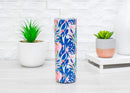 Mary Square Stainless Steel Skinny Straw Tumbler, Tripled Wall Insulated with Lid, 20 Ounce, Lost In Paradise