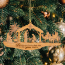 P. Graham Dunn for Unto Us a Child is Born Nativity Manger Wood Christmas Ornament