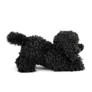 DEMDACO Poodle Stuffed Dog Curly Fuzzy Black 6 inch Plush Fabric Beanbag Figure Toy