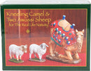 Set of 3 Kneeling Camel and Two Awassi Sheep Nativity Figurines - 14 inch Scale